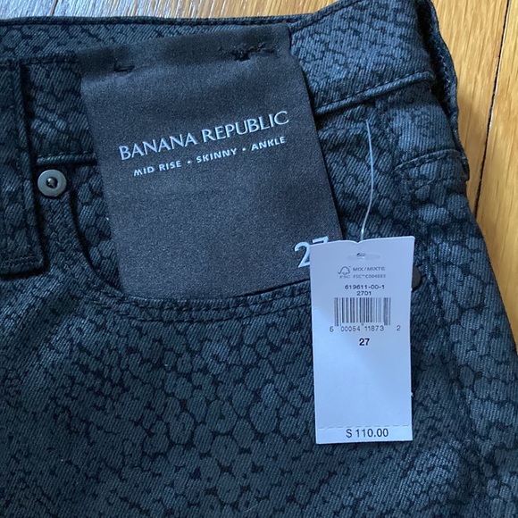 NWT Banana Republic snake print skinny ankle jeans 27 - Picture 3 of 5